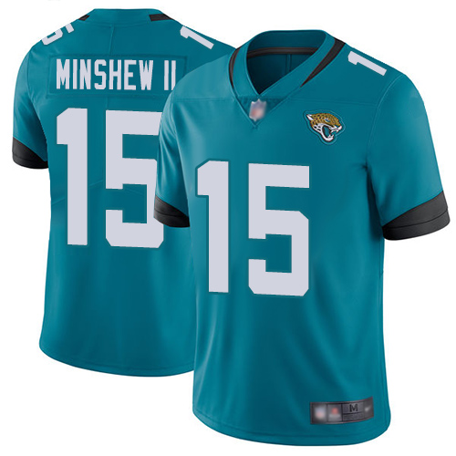 Men Nike Jacksonville Jaguars 15 Gardner Minshew II Teal Green Alternate Stitched NFL Vapor Untouchable Limited Jersey